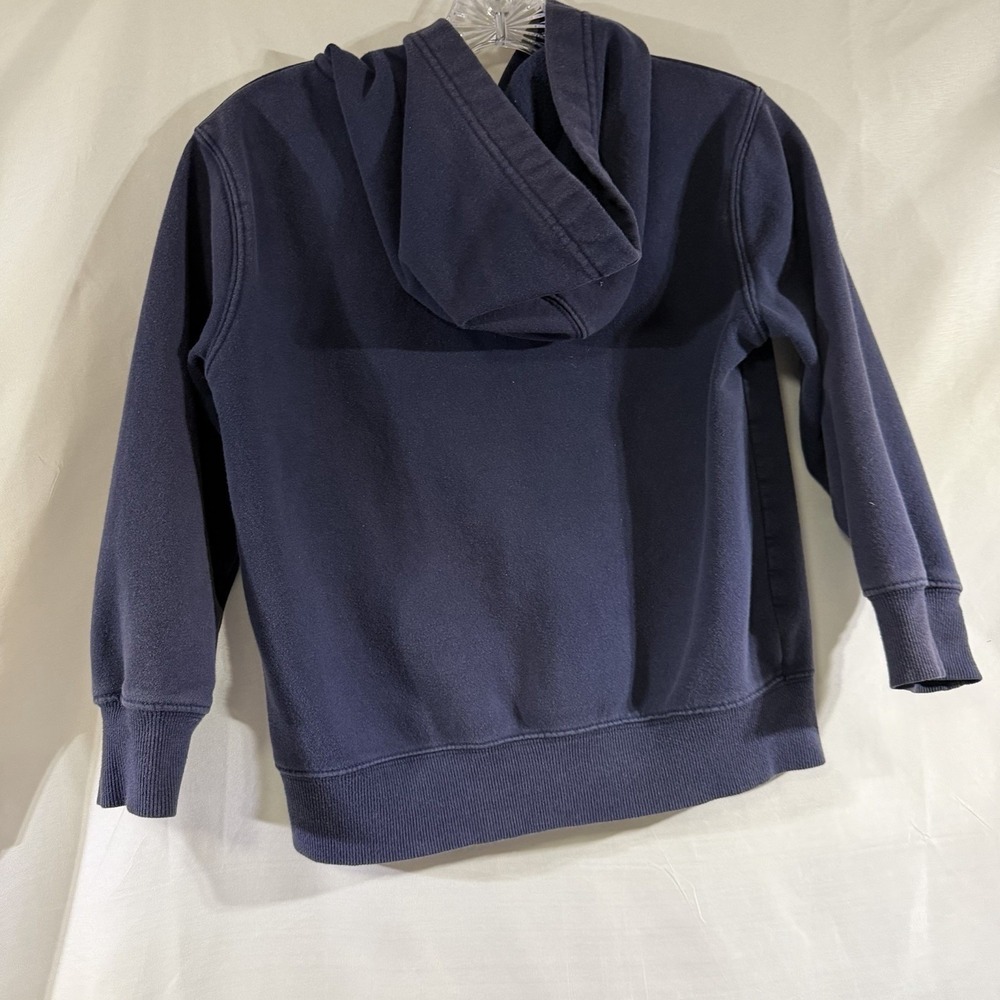 Kids Gap Original Logo Zip Up Hoodie Navy Blue Fleece Sweatshirt Boys Size M (8) - Picture 4 of 9